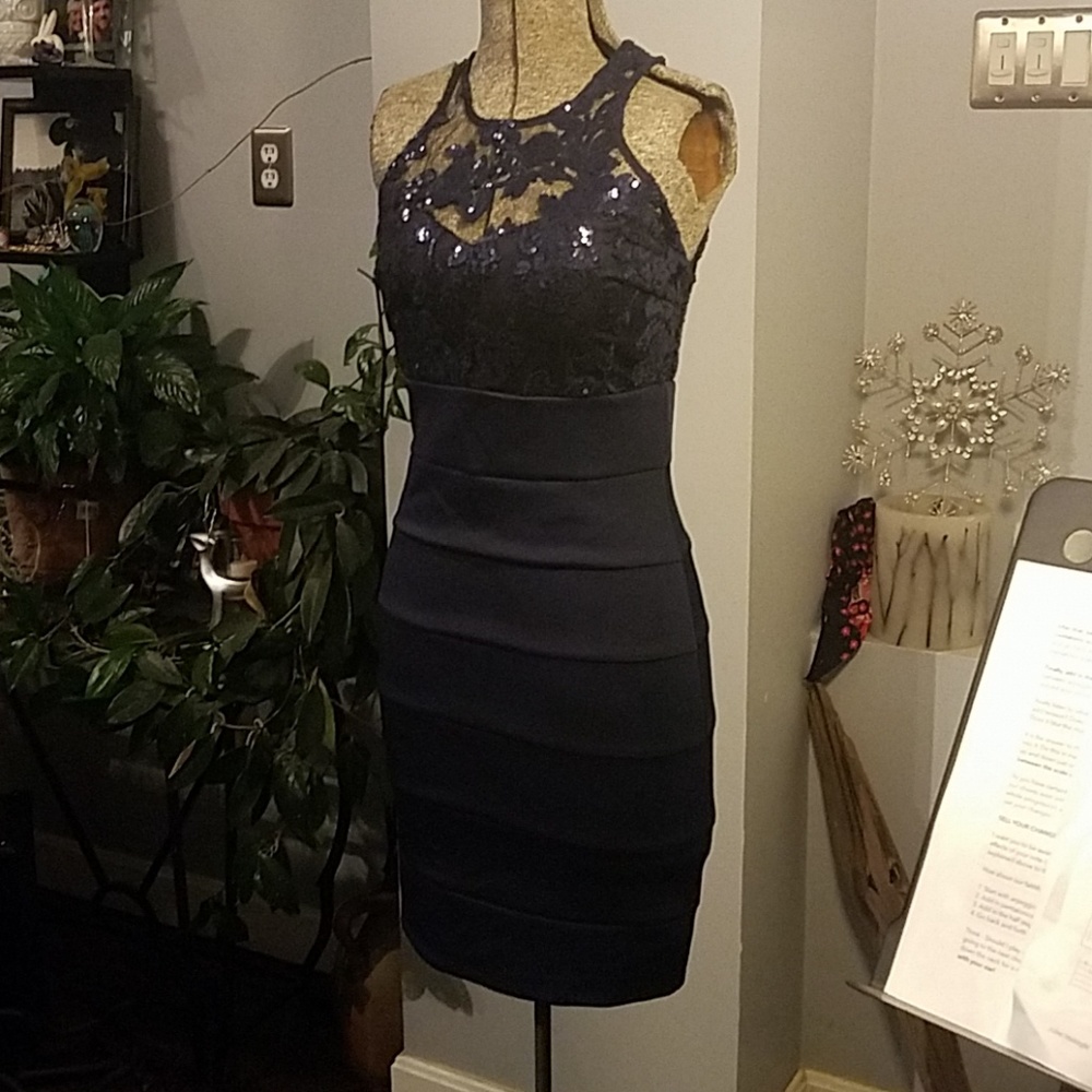 Navy blue formal dress